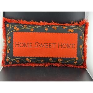 Home Sweet Home Felt Accent Pillow